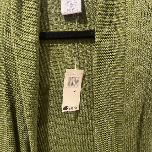 Max Studio Ribbed Cardigan - NWT - Medium - Green - Picture 3 of 6